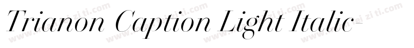 Trianon Caption Light Italic字体转换